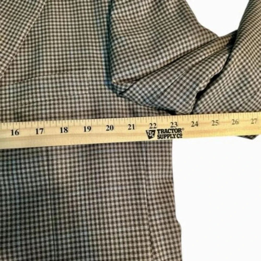 Hickey Freeman Men's Wool Blazer‎ Sport Coat Brown Check 2-Button 42R Lined USA